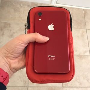 Steve Madden Red-Orange Phone / Sunglasses Pouch